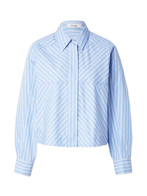 IVY OAK Bluse 'BRITTNEY'  lyseblå / hvid