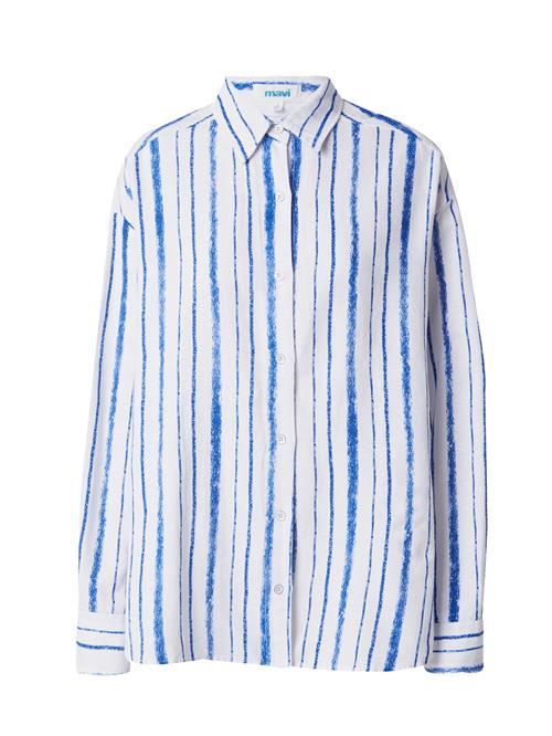 Mavi Bluse  blå / hvid