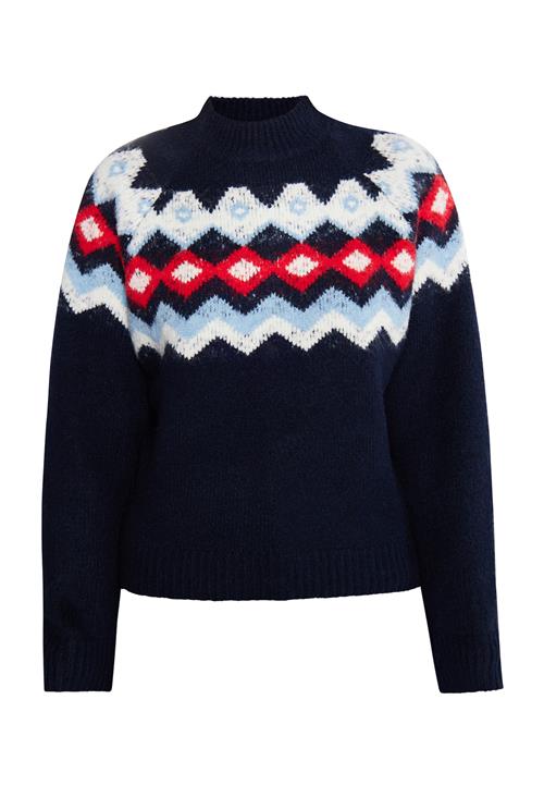 DreiMaster Maritim Pullover 'Eissegler'  navy / lyseblå / rød / hvid