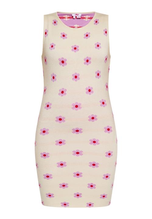 MYMO Strikkjole  creme / eosin / rød