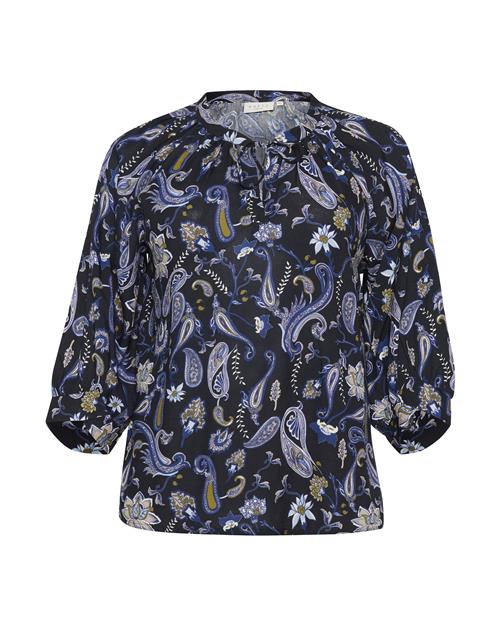 KAFFE CURVE Bluse  navy / siv / sort / hvid