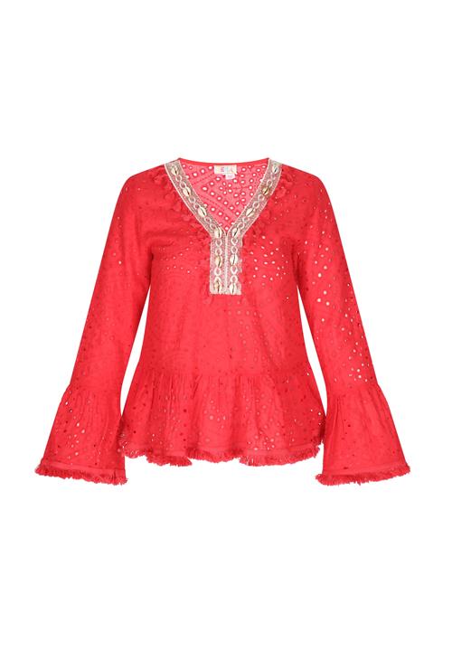 IZIA Bluse  rød / hvid