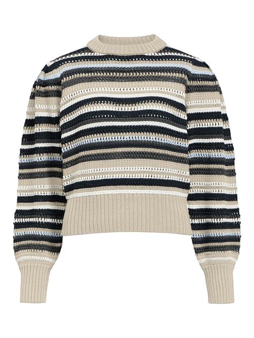 OBJECT Pullover 'Lola'  creme / blå / mørkegrå
