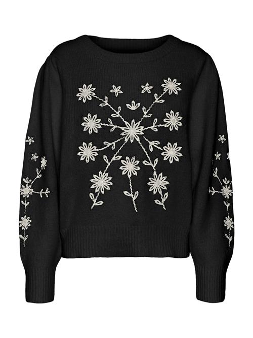 Se VERO MODA Pullover 'Gaia'  sort / hvid ved About You