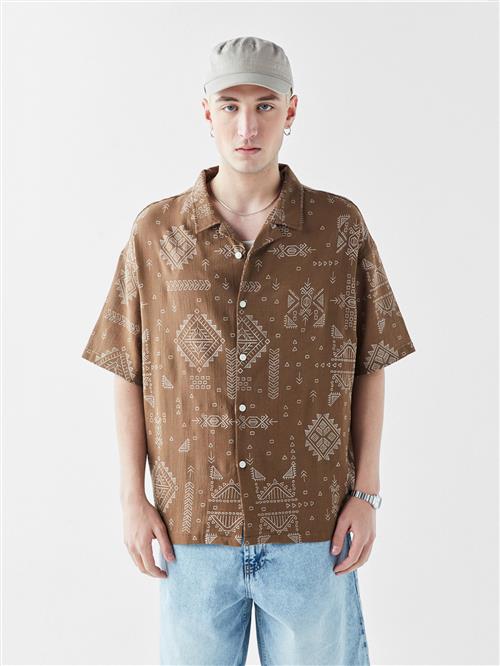 VAMOS CLO Skjorte  brun