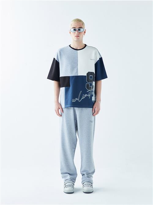 VAMOS CLO Bukser  blå / grå-meleret