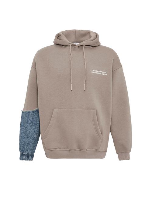 VAMOS CLO Sweatshirt  mørkebeige / blue denim / hvid