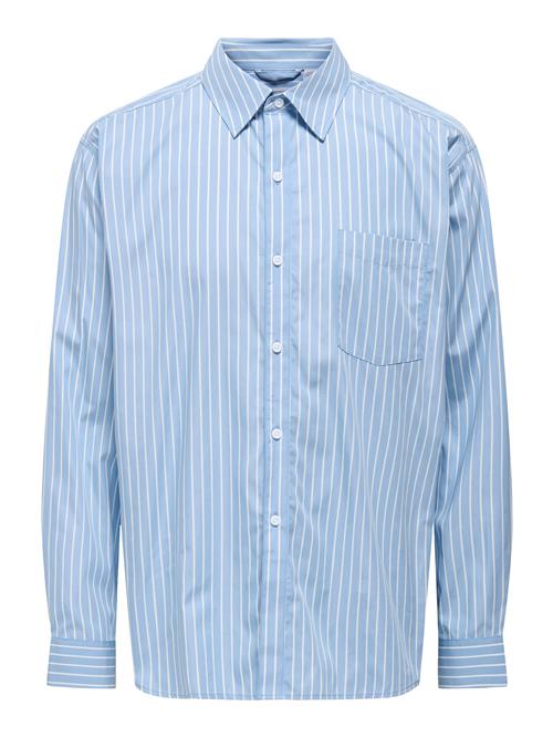 Only & Sons Skjorte  lyseblå / hvid