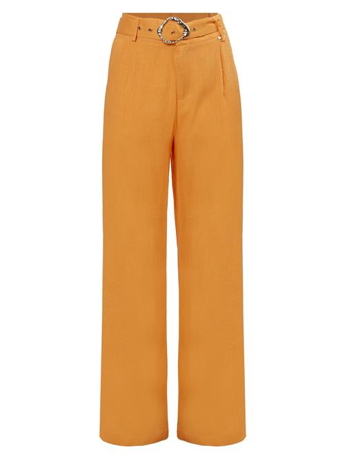 Influencer Bukser med lægfolder  orange