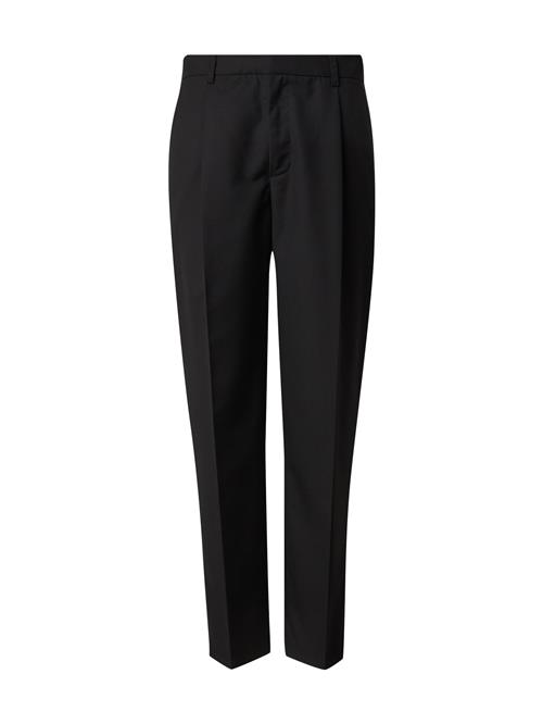 TRAPP Bukser med lægfolder  sort