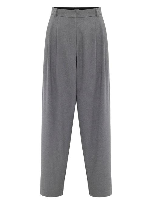 Antioch Bukser med lægfolder  grå-meleret