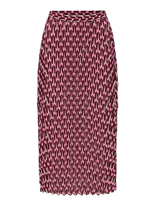 ONLY Nederdel 'ONLALMA'  lyserød / burgunder / hvid