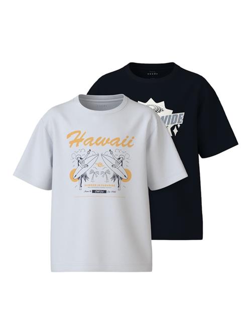 NAME IT Shirts 'NKMVILOGO'  sort / hvid