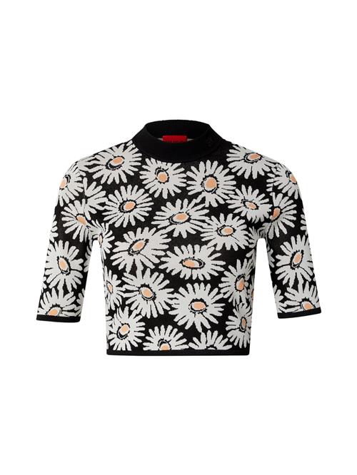 HUGO Pullover 'Slipina'  abrikos / sort / hvid