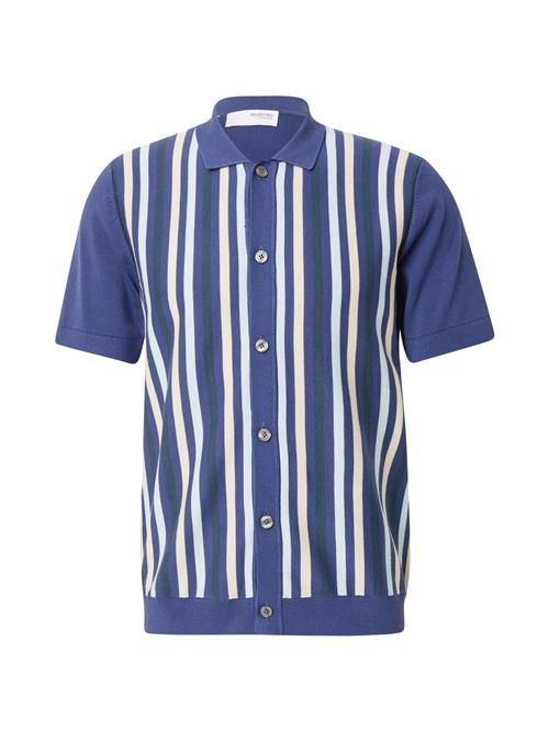 SELECTED Cardigan 'SLHMattis'  beige / safir / pastelblå / mørkeblå