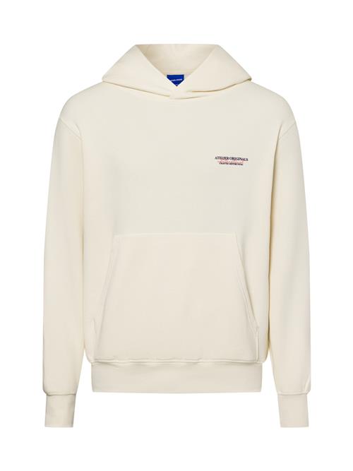 JACK & JONES Sweatshirt 'JJJorislington'  elfenben / rød / sort