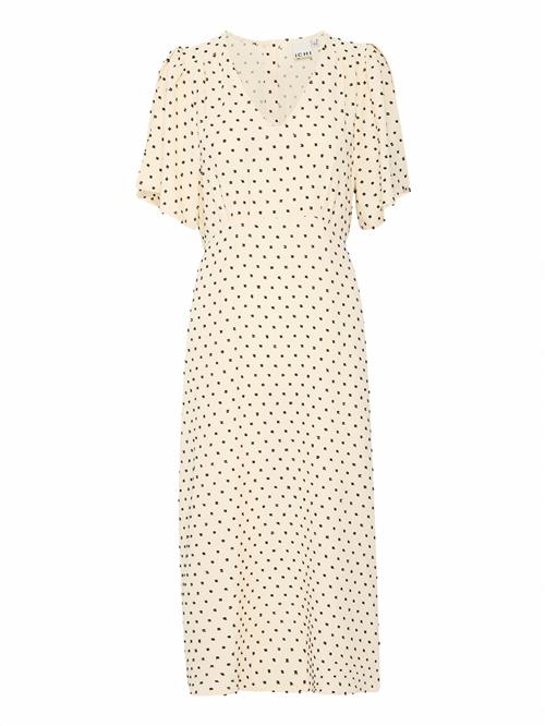 ICHI Kjole 'ZABBY'  beige / sort