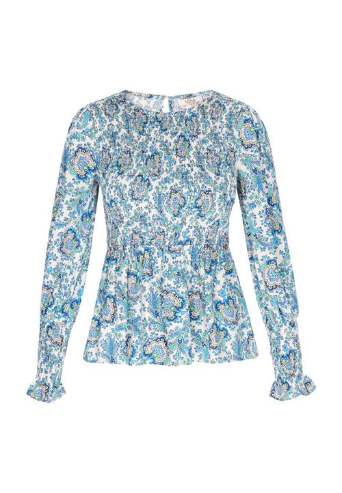 usha FESTIVAL Bluse  blå / pastelgul / sort / hvid