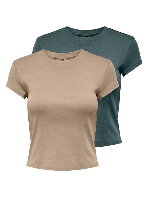 ONLY Shirts  mørkebeige / mørkegrøn