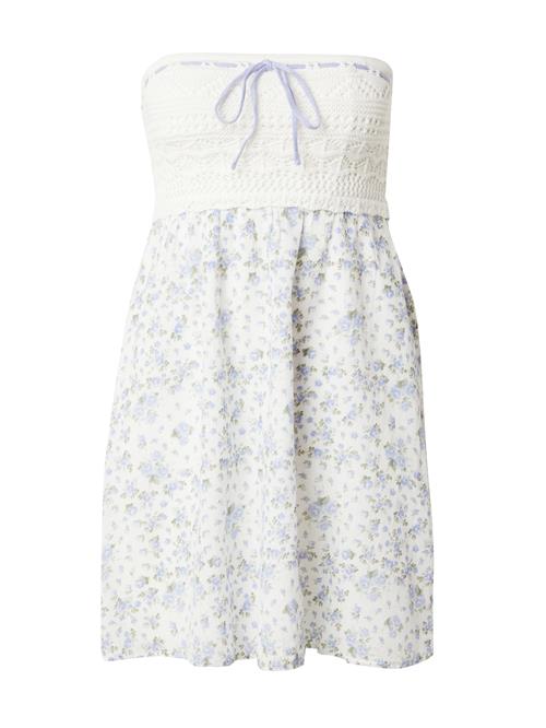 HOLLISTER Sommerkjole  lyseblå / grøn / hvid