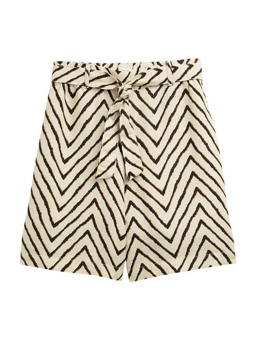 TOM TAILOR Bukser  creme / brun / sort