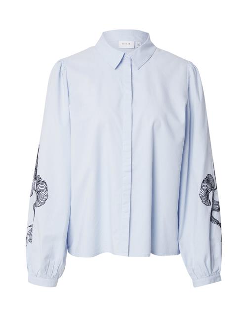 VILA Bluse 'VIVESTA'  lyseblå / sort