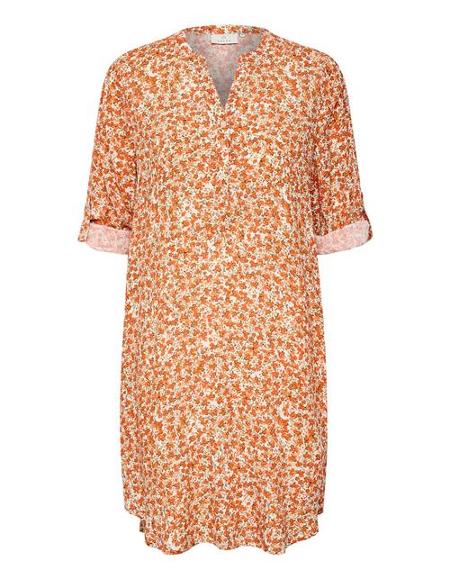 Kaffe Blusekjole 'Aida'  orange-meleret