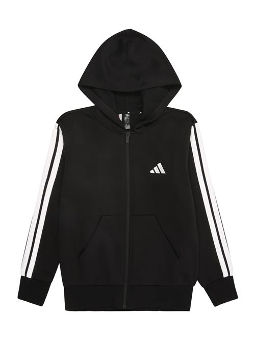 ADIDAS SPORTSWEAR Sportssweatjakke 'Essentials'  sort / hvid