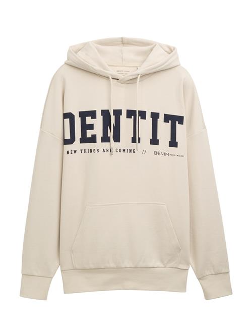 TOM TAILOR DENIM Sweatshirt  beige / sort
