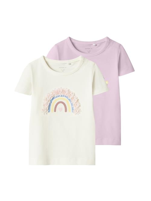 NAME IT Bluser & t-shirts 'Fines'  blå / brun / lilla / hvid