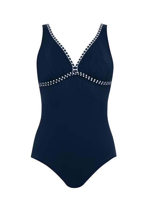 SUNMARIN Badedragt  marin / hvid