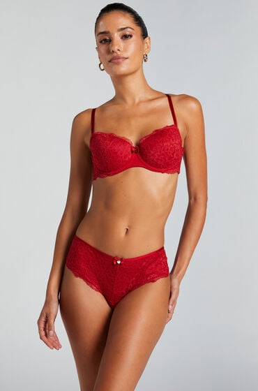 Hunkemöller Brasiliansk trusse Marine Rød