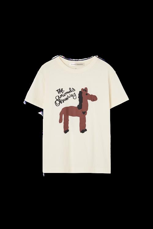 The Animals Observatory Rooster T-shirt Raw White  Raw White 2 Y  Hvid  2 år  unisex