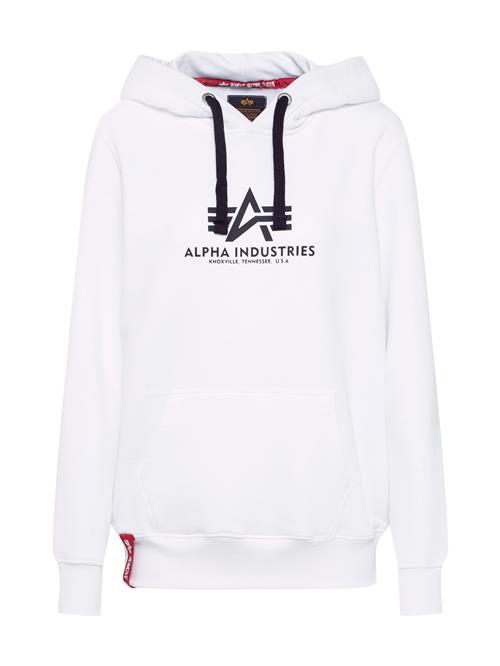 ALPHA INDUSTRIES Sweatshirt  marin / hvid