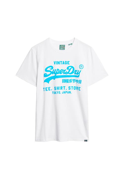 Superdry & Co Bluser & t-shirts  neonblå / hvid