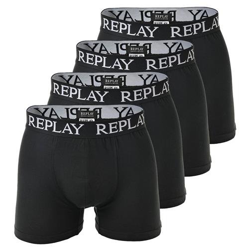 REPLAY Boksershorts  sort / hvid