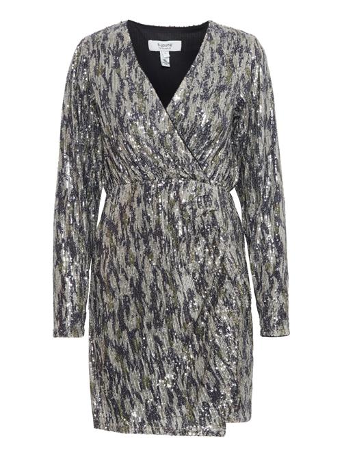 b.young Coctailkjole 'Solia'  grå / lysegrå / oliven / sølv