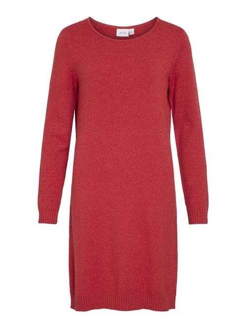 VILA Strikkjole  cranberry