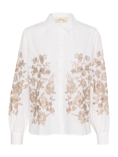 Cream Bluse 'CRDaisy'  camel / hvid