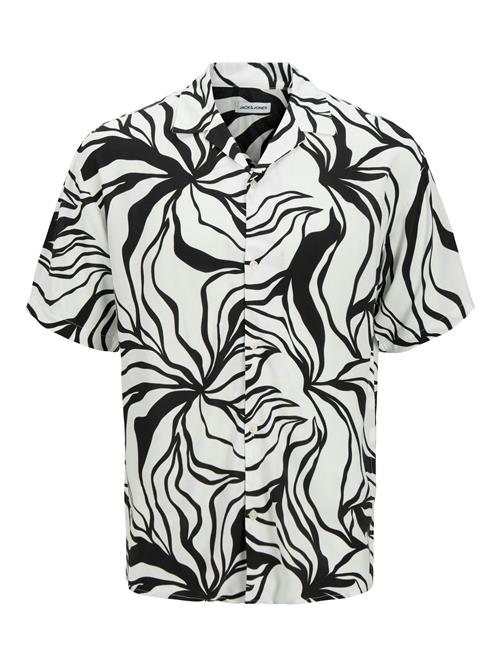 JACK & JONES Skjorte 'JJJEFF'  sort / hvid