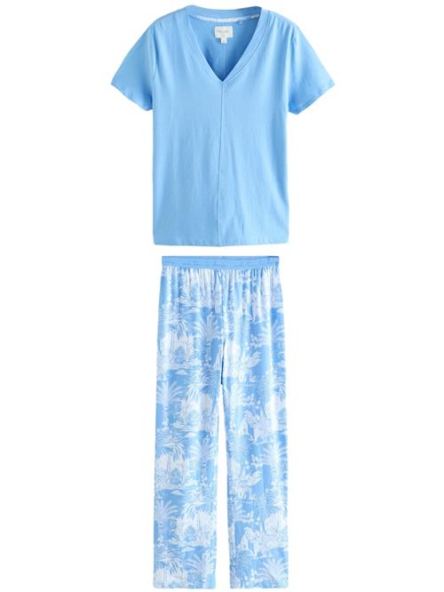 Next Pyjamas  lyseblå / hvid
