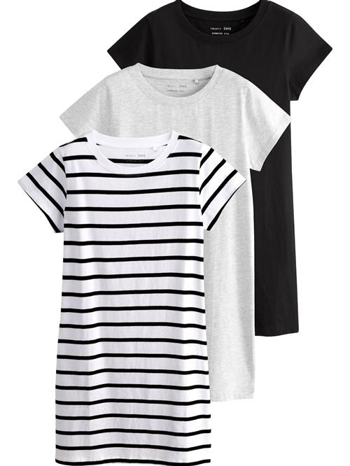 The Set Kjole  lysegrå / sort / hvid