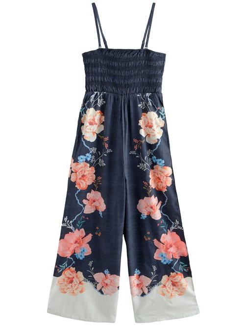 Next Jumpsuit  navy / lyseblå / orange / gammelrosa