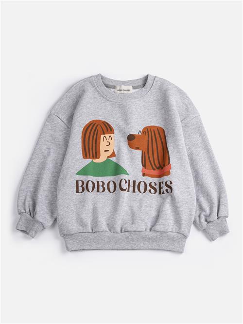 Bobo Choses Friends In A Pickle Sweatshirt Heather Grey  Heather Grey 8-9 Y  Grå  8-9 år  mand
