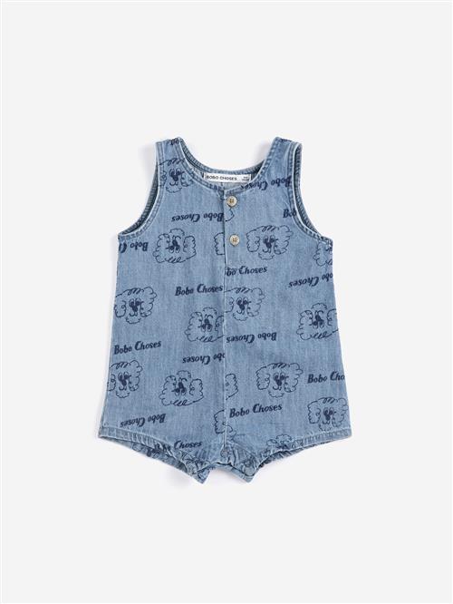 Bobo Choses Pickles The Dog All Over Denim Heldragt Light Blue  Light Blue 18 months  Blå  18 måneder  unisex