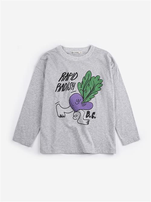 Bobo Choses Rapid Radish Langærmet T-shirt Heather Grey  Heather Grey 8-9 Y  Grå  8-9 år  mand