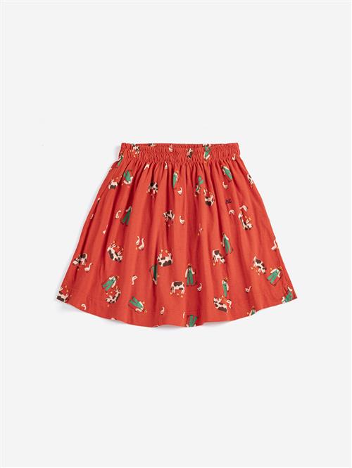 Bobo Choses Farm Adventure All Over Skirt Red  Red 4-5 Y  Rød  4-5 år  kvinde