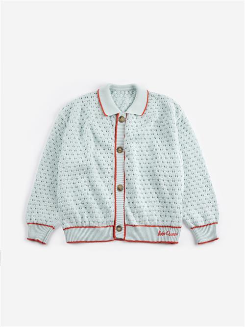 Bobo Choses Bc Openwork Cardigan Light Blue  Light Blue 2-3 Y  Blå  2-3 år  mand