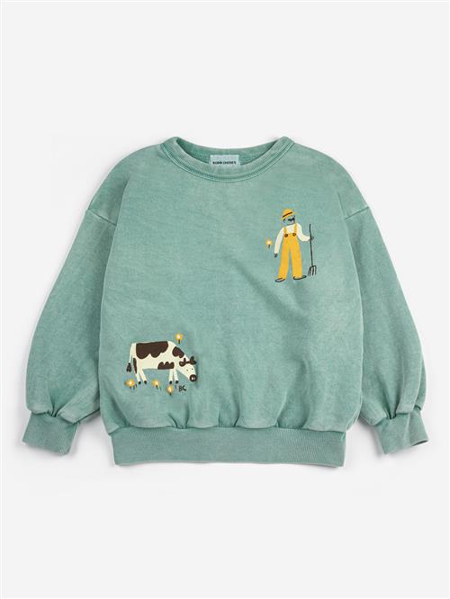 Bobo Choses Farm Adventure Sweatshirt Green  Green 4-5 Y  Grøn  4-5 år  mand