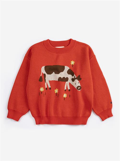 Bobo Choses Farm Adventure Jumper Red  Red 4-5 Y  Rød  4-5 år  mand